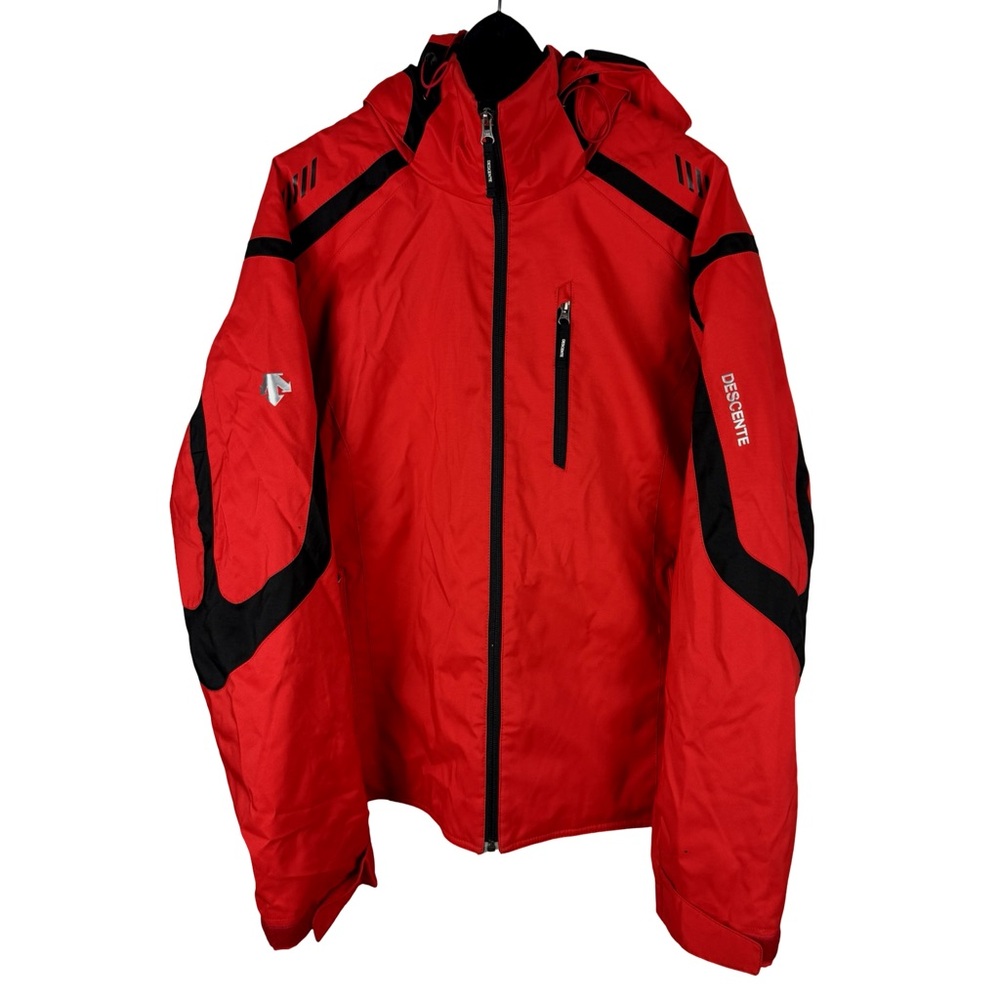 Mens Descente Red Full Zip Winter Ski Sport Snow Insulated Jacket Size XL